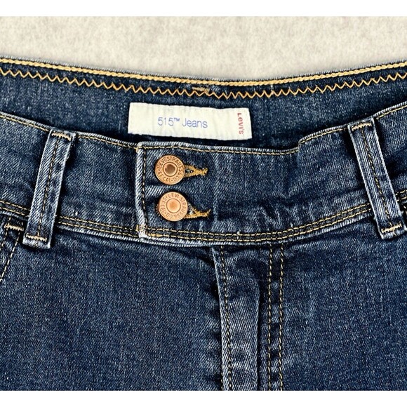 Levi’s 515 Shorts Womens 14 Blue Denim Mid Rise Classic Fit Casual Summer Staple - Picture 4 of 14